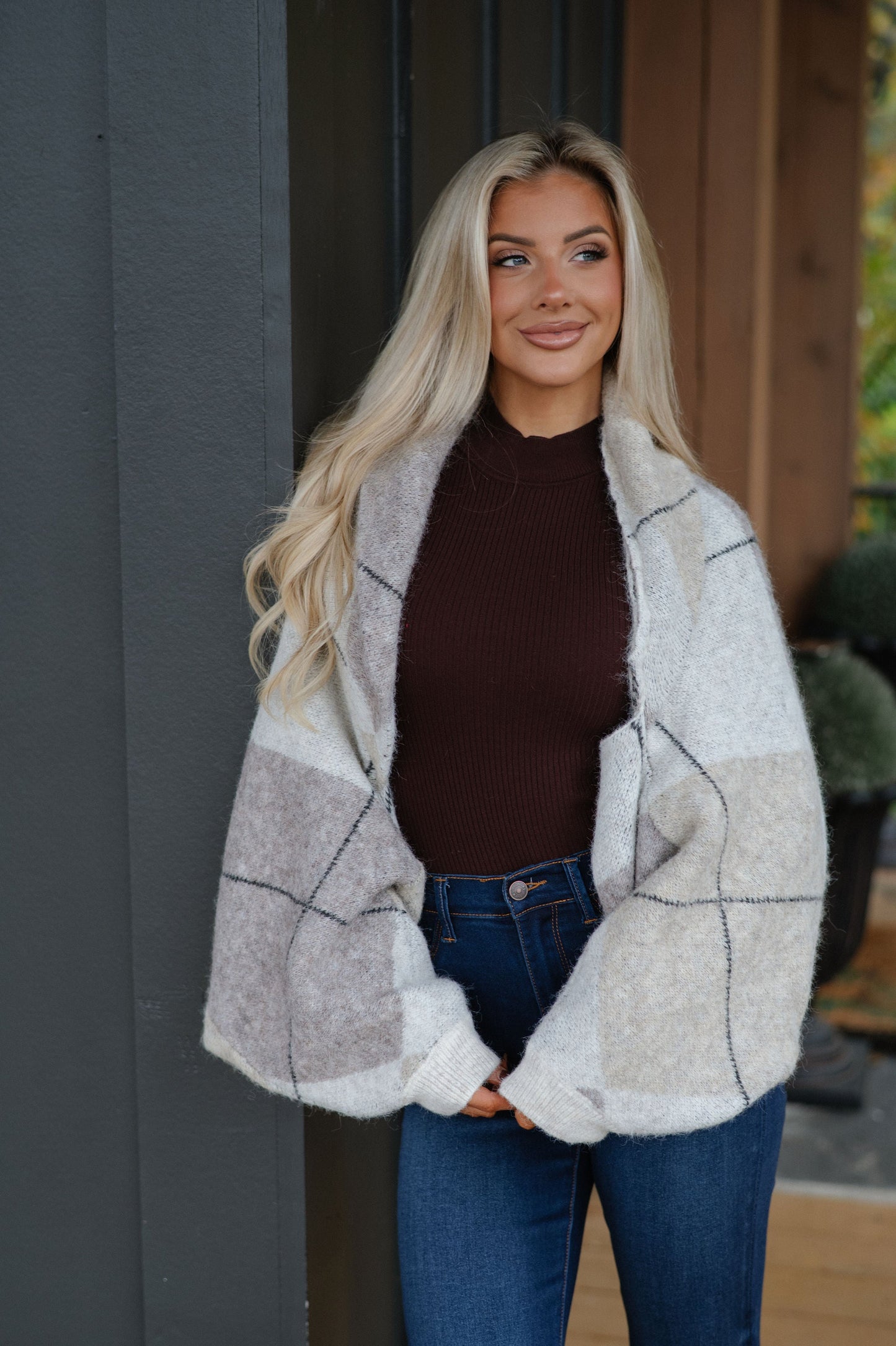 Knit Shrug Cardigan-Oatmeal