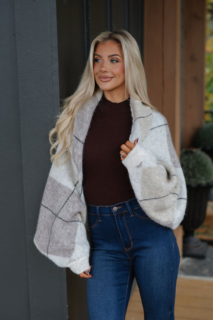 Knit Shrug Cardigan-Oatmeal