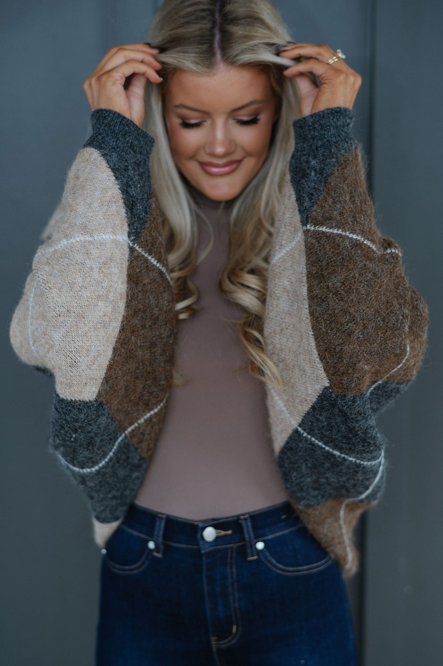 Knit Shrug Cardigan-Charcoal